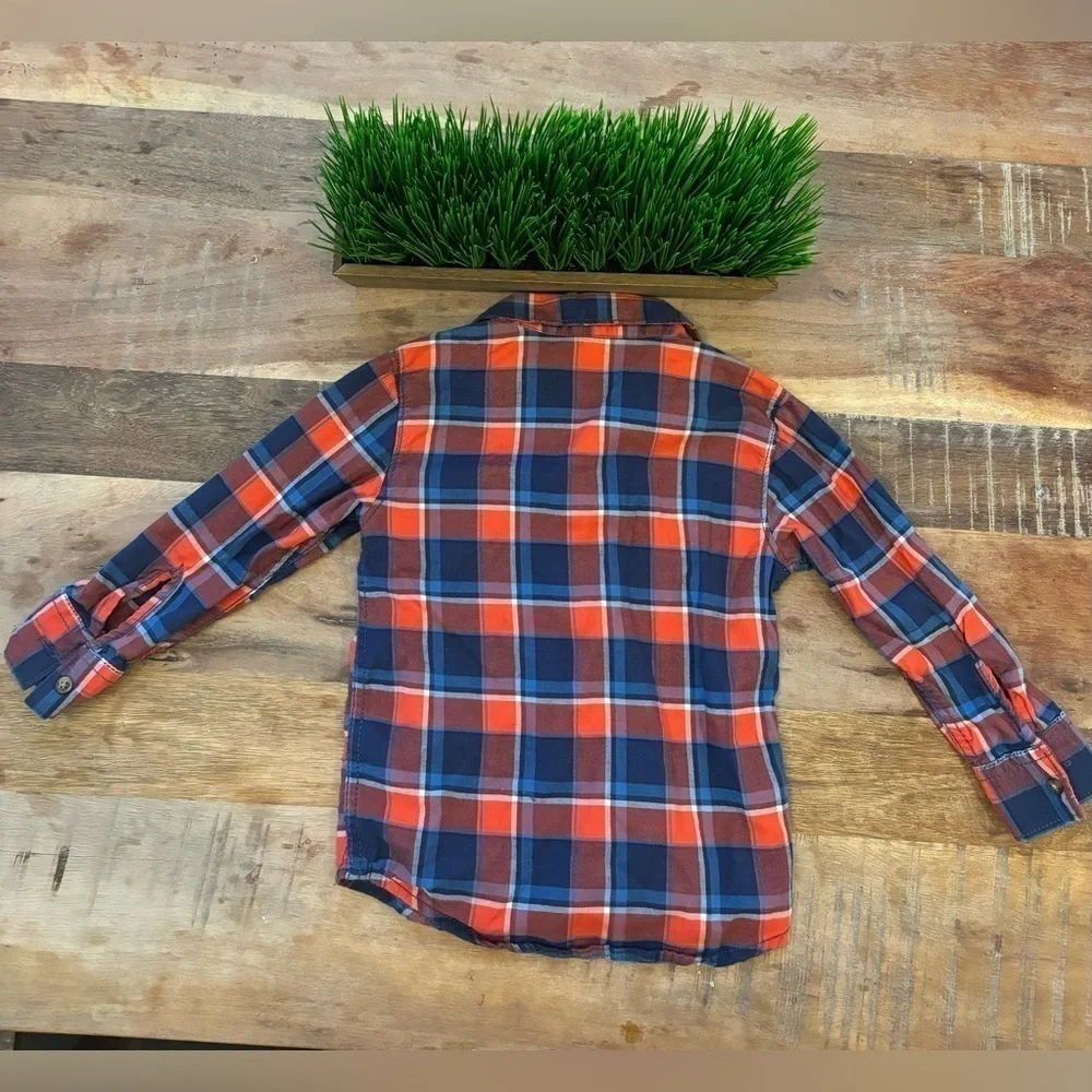Carters Boys 3T Plaid Button Down